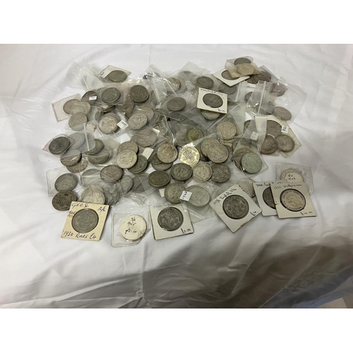 285 - A large quantity of English silver half crowns, 160 approx.