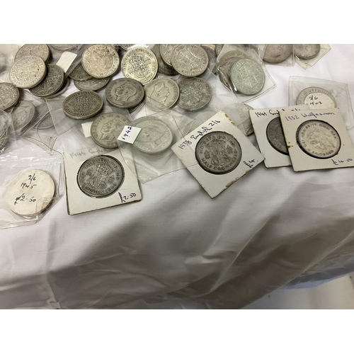 285 - A large quantity of English silver half crowns, 160 approx.