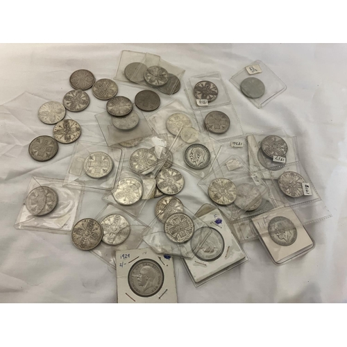 287 - A collection of English silver florins mainly George V, 39 approx.