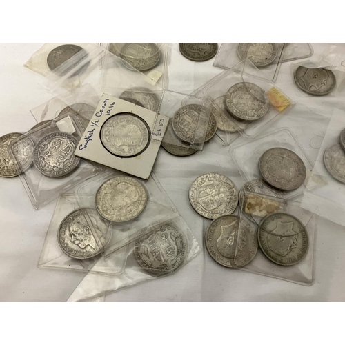 293 - A quantity of silver half crowns, 34 approx.