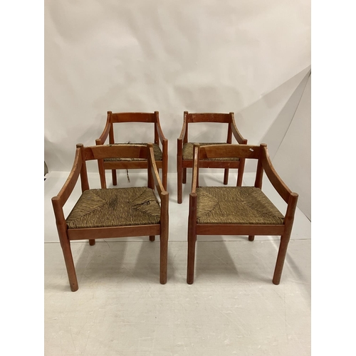 322 - Set of 4 painted chairs.