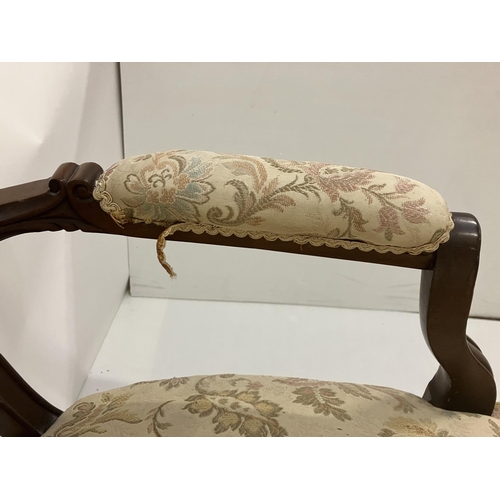 329 - Edwardian open arm settee.