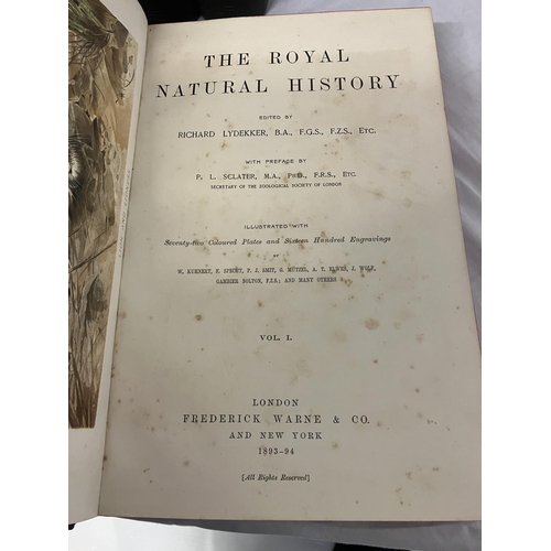 349 - The Royal Natural History with colour plates and engravings. Vol. 1,2,3,5,6.