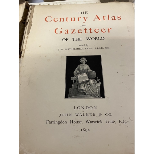 368 - Two volumes of the Illustrated London News, The Century Atlas & Gasetter, etc.