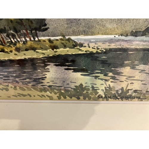 376 - Sean O'Connor 1909-1992,
Mahony's Point (18th Green),
Killarney,
Watercolour,
Signed,
34cm x 48cm.