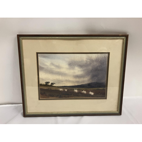 382 - James Hall Flack 1941-2018,
Storm passing the Nore Valley near Clonmel,
Watercolour,
Signed,
With St... 