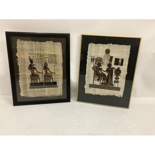 400 - A pair of Egyptians pictures on paper, framed.