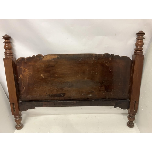 401 - 19th century 6ft mahogany bed end.