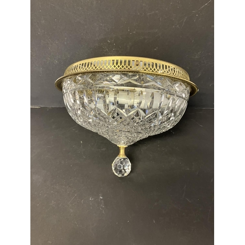 66 - A good Waterford glass ceiling light. Diameter 36cm.