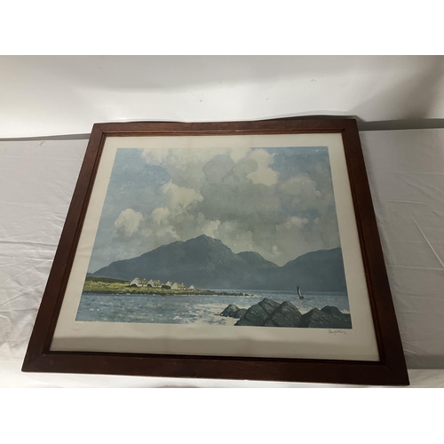 75 - Paul Henry, coloured print, West of Ireland scene, pencil signed by the artist.