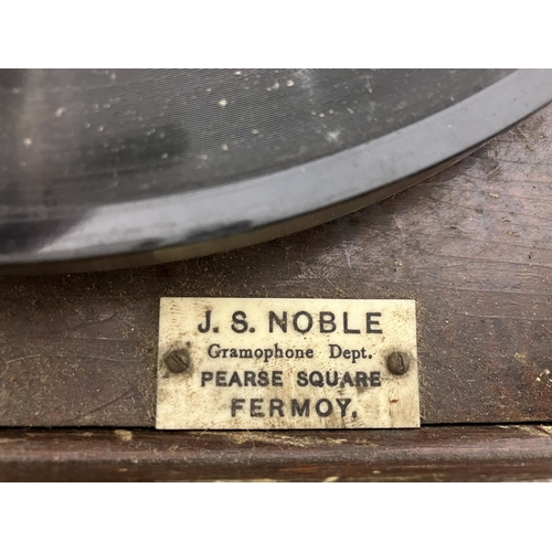 9 - His Masters Voice gramophone and records from J.S. Noble, Pearse Square, Fermoy.