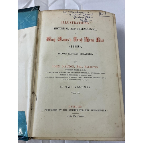 136 - King James's Irish Army List, 1689, 2nd edition - enlarged, vols. I & II by John D'Alton.