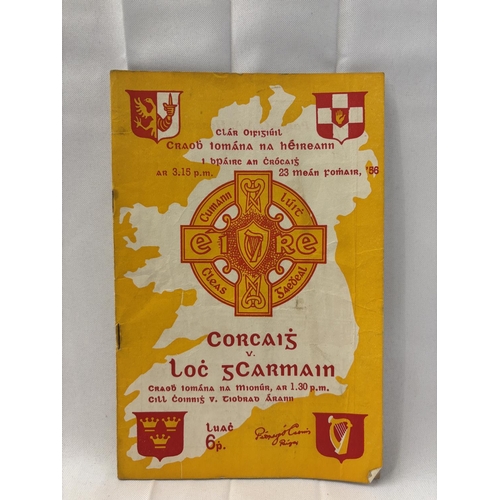 144 - Two All Ireland Hurling programmes - Cork v Wexford 1954 and Cork v Wexford 1956.