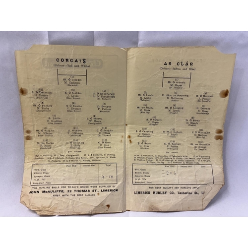 147 - A quantity of 8 hurling and 1 football programmes from the 1940's & 1950's. (see photos)