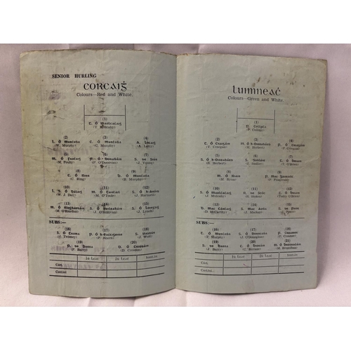 147 - A quantity of 8 hurling and 1 football programmes from the 1940's & 1950's. (see photos)