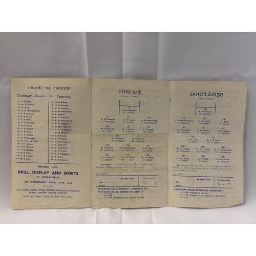 147 - A quantity of 8 hurling and 1 football programmes from the 1940's & 1950's. (see photos)