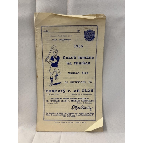 147 - A quantity of 8 hurling and 1 football programmes from the 1940's & 1950's. (see photos)