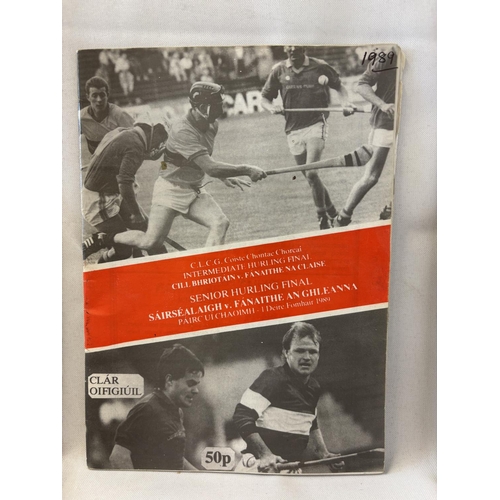152 - A lot of programmes - Cork County Senior Hurling Championships, see photos.