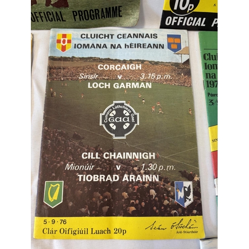 153 - A bundle of programmes - All Ireland Hurling Championship, see photos.