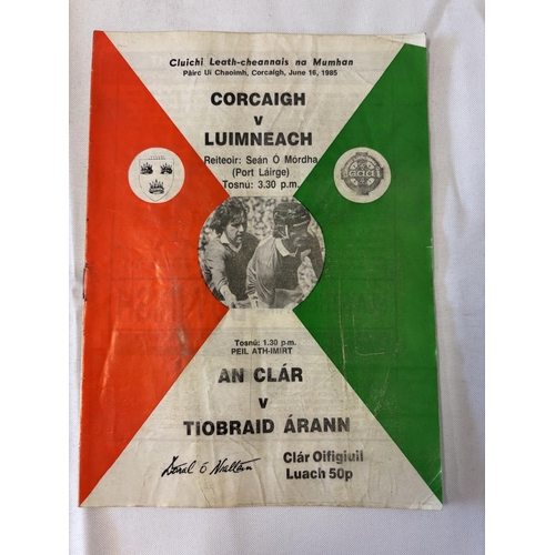 155 - Quantity of programmes - Munster Hurling Championship dating from the 40's on, see photos.