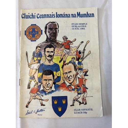 155 - Quantity of programmes - Munster Hurling Championship dating from the 40's on, see photos.
