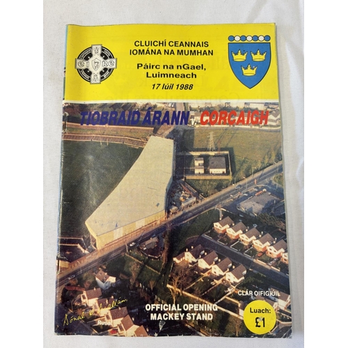 155 - Quantity of programmes - Munster Hurling Championship dating from the 40's on, see photos.