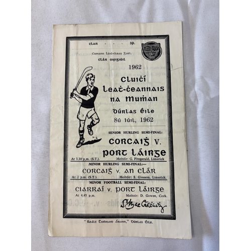 155 - Quantity of programmes - Munster Hurling Championship dating from the 40's on, see photos.