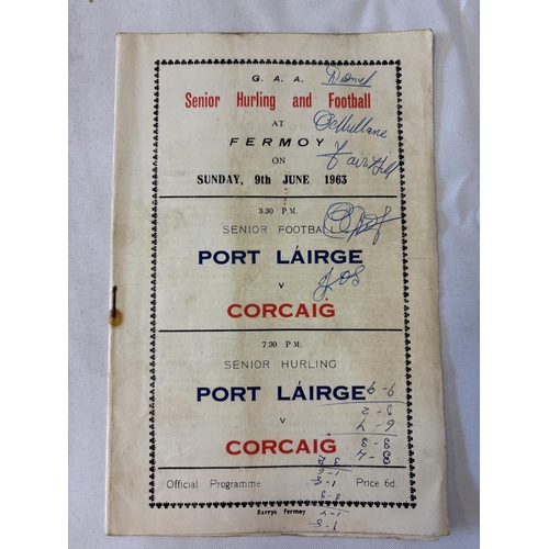 155 - Quantity of programmes - Munster Hurling Championship dating from the 40's on, see photos.