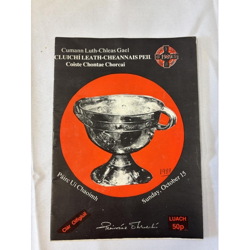 160 - Cork County Senior Football Championship - 3 original programmes and 2 copies, see photos.