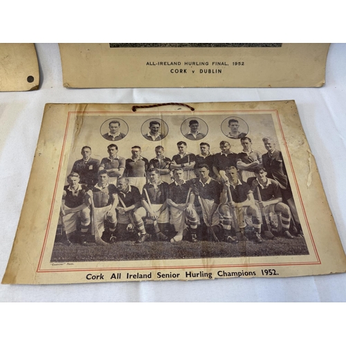 161 - Four interesting old photos, Cork Hurling teams.