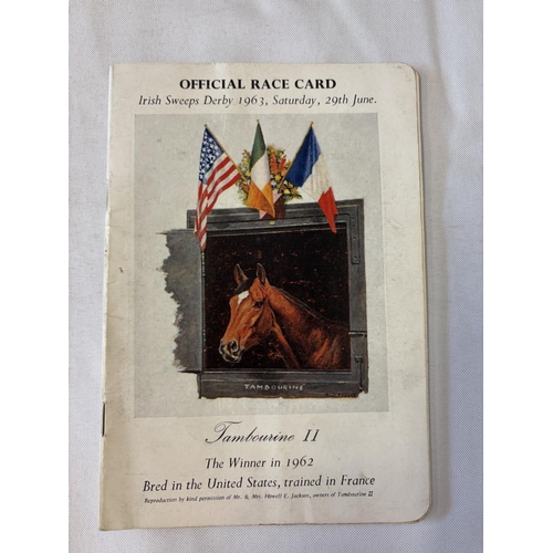 167 - Various reports and magazines including 1963 Irish Derby Race card - see photos.