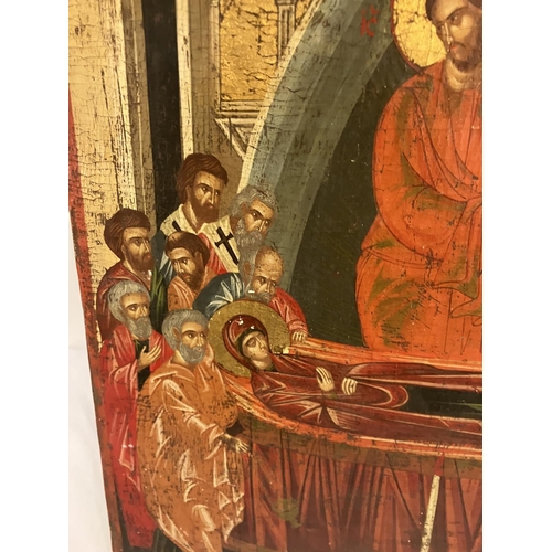 259 - A 19th century Russian Icon. 33cm x 28cm.