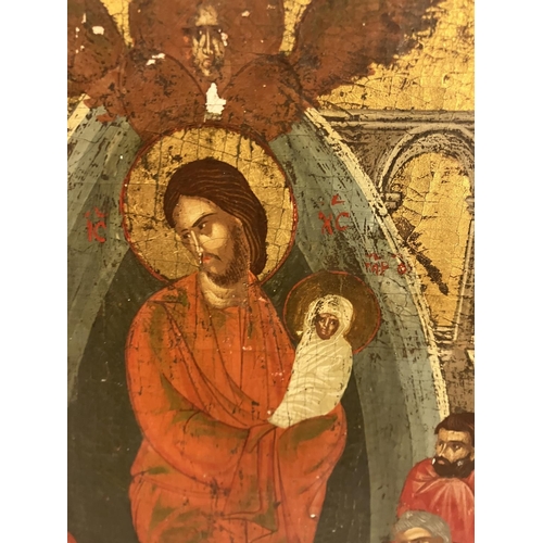 259 - A 19th century Russian Icon. 33cm x 28cm.