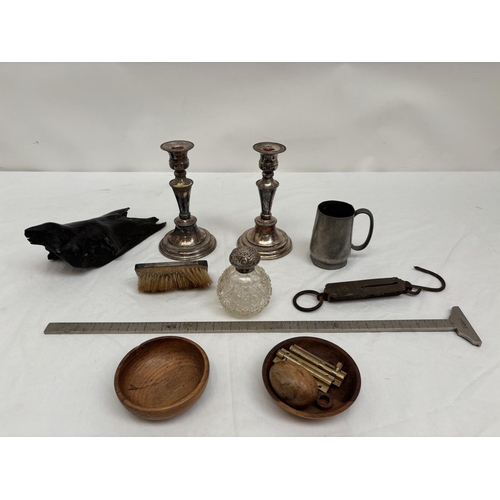 277 - Boxed lot of items  including silver top jar, etc.