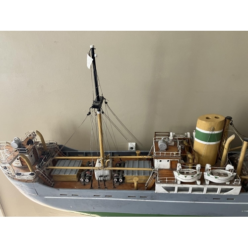 286 - A good and well detailed ships model of the Irish Hazel. W. 170cm.