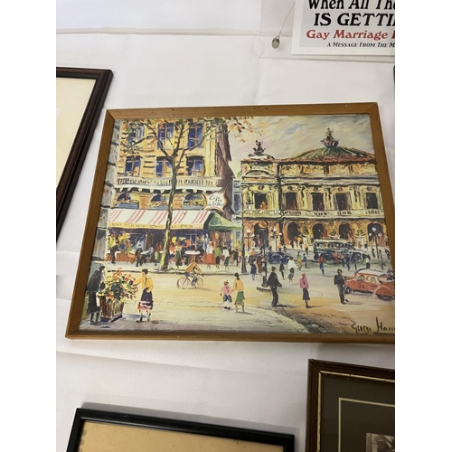 297 - Quantity of pictures to incl. Rodin Exhibition Poster, Continental views, Laurence photographs, etc.