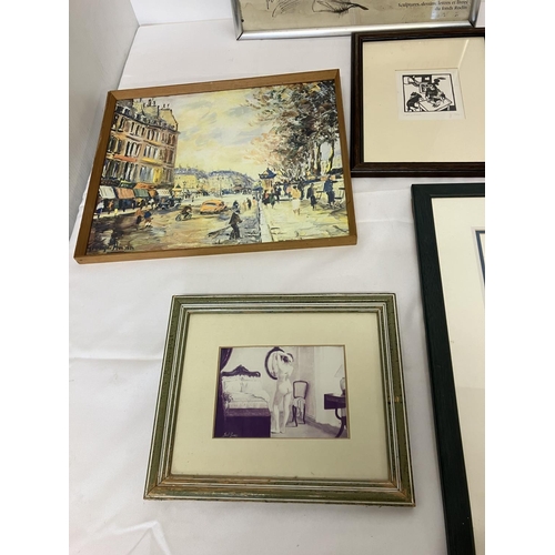 297 - Quantity of pictures to incl. Rodin Exhibition Poster, Continental views, Laurence photographs, etc.