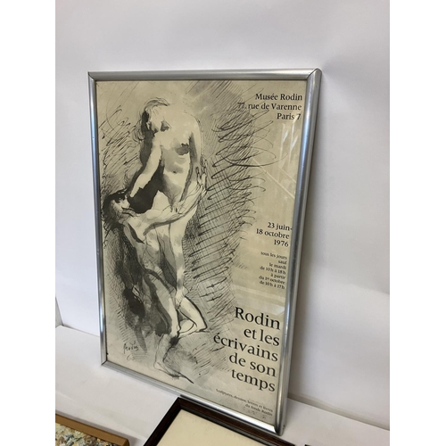 297 - Quantity of pictures to incl. Rodin Exhibition Poster, Continental views, Laurence photographs, etc.