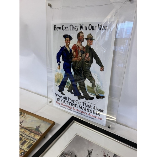 297 - Quantity of pictures to incl. Rodin Exhibition Poster, Continental views, Laurence photographs, etc.