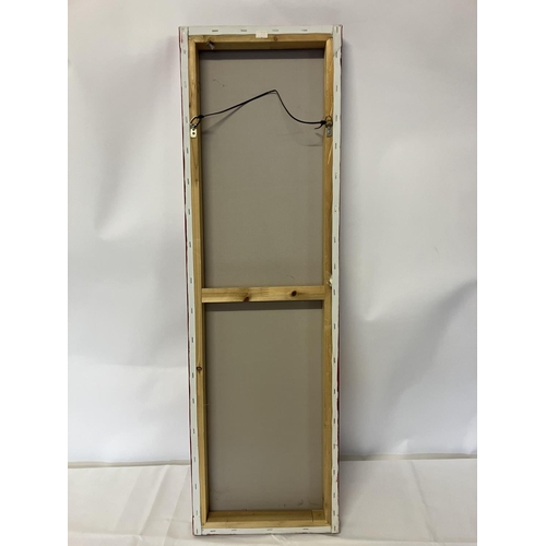 317 - Sailing boat in calm water,
Oil on canvas,
100cm x 30cm.