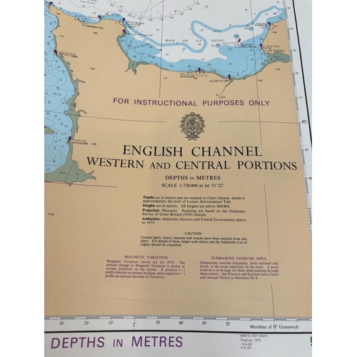 321 - Large quantity of marine charts - English Coast and Channel Islands.