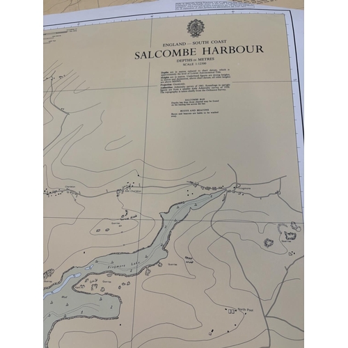 321 - Large quantity of marine charts - English Coast and Channel Islands.