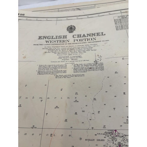 321 - Large quantity of marine charts - English Coast and Channel Islands.