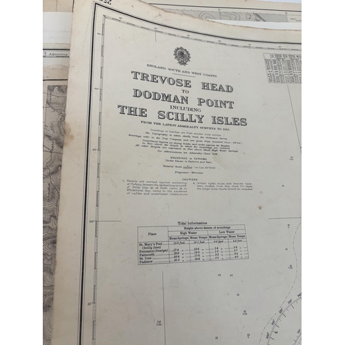 321 - Large quantity of marine charts - English Coast and Channel Islands.