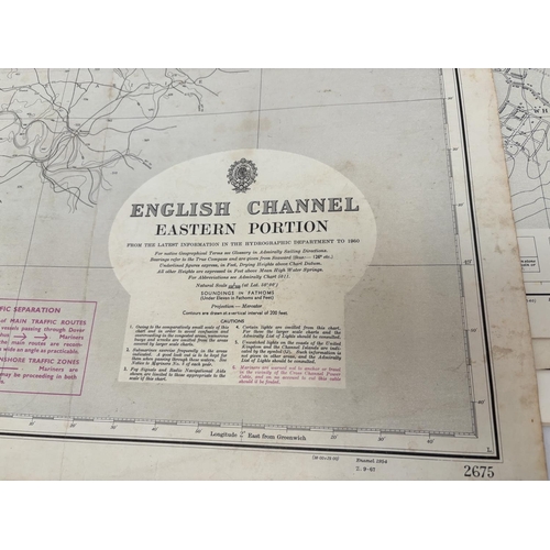 321 - Large quantity of marine charts - English Coast and Channel Islands.