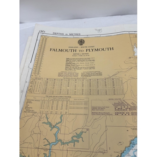 321 - Large quantity of marine charts - English Coast and Channel Islands.