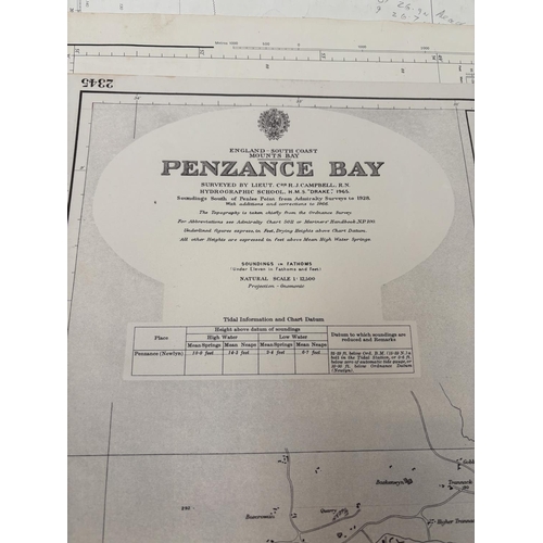 321 - Large quantity of marine charts - English Coast and Channel Islands.