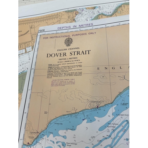321 - Large quantity of marine charts - English Coast and Channel Islands.