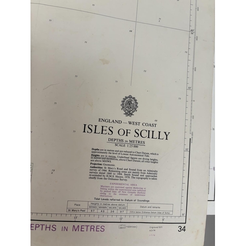 321 - Large quantity of marine charts - English Coast and Channel Islands.