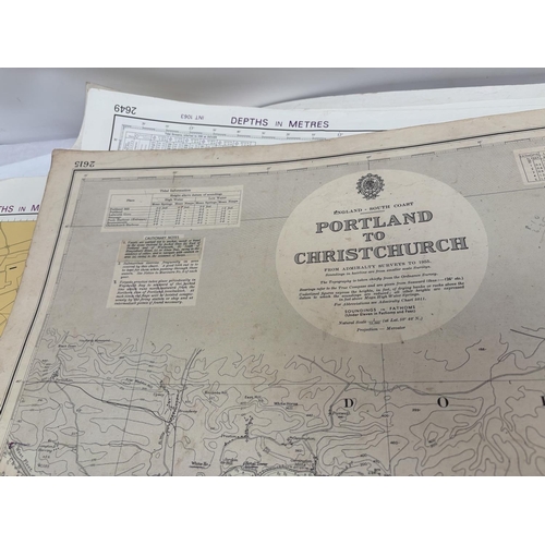 321 - Large quantity of marine charts - English Coast and Channel Islands.
